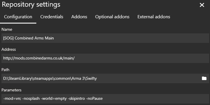 CDLC Settings example